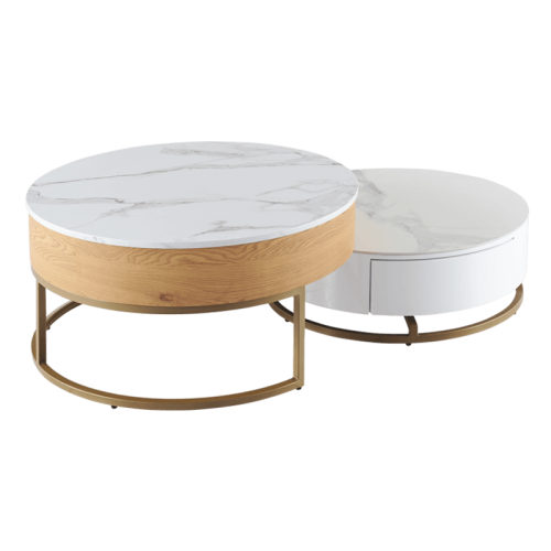 Комплект холни масички TAMPA 1 - бял + бук