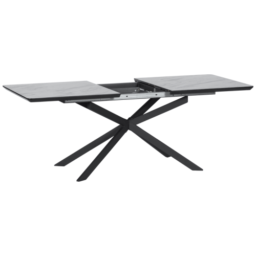 Разтегателна трапезна маса OMAHA - бял - тъмносив