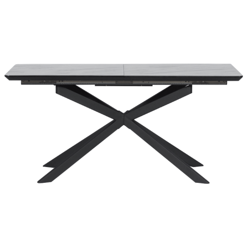 Разтегателна трапезна маса OMAHA - бял - тъмносив