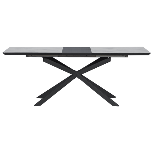 Разтегателна трапезна маса OMAHA - бял - тъмносив