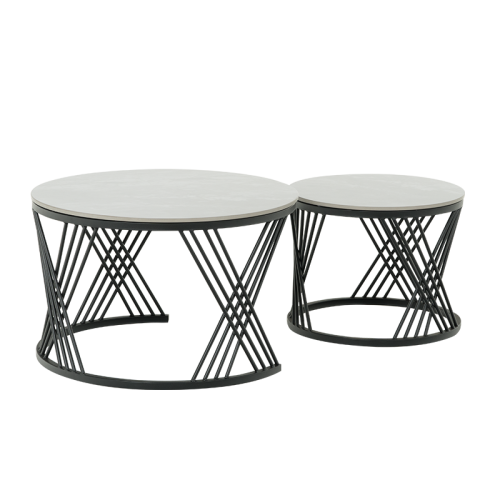 Комплект помощни холни масички FRESNO ДЕКО - сив