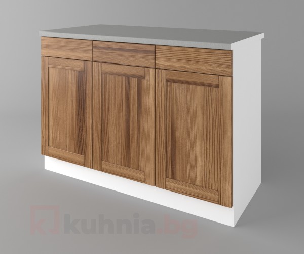 Долен кухненски шкаф с три чекмеджета и три врати Калатея - Канела