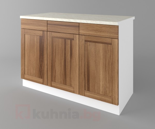 Долен кухненски шкаф с три чекмеджета и три врати Калатея - Канела