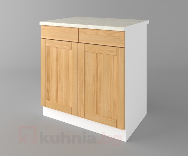 Долен кухненски шкаф с две чекмеджета и две врати Калатея - Натурална