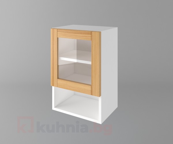 Шкаф с една врата за стъкло и ниша