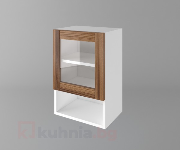 Шкаф с една врата за стъкло и ниша