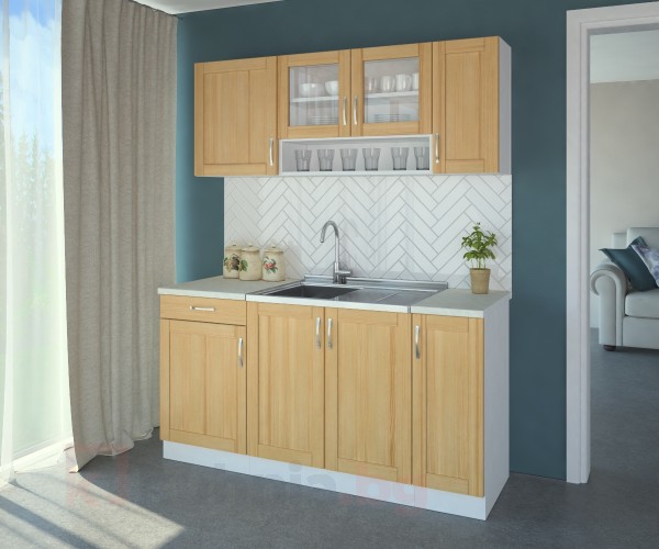 Кухненски комплект Калатея Натурална - L 160 cm