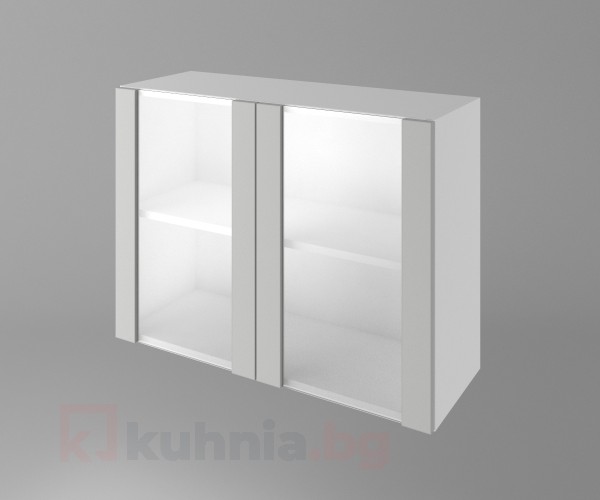 Шкаф с две остъклени врати