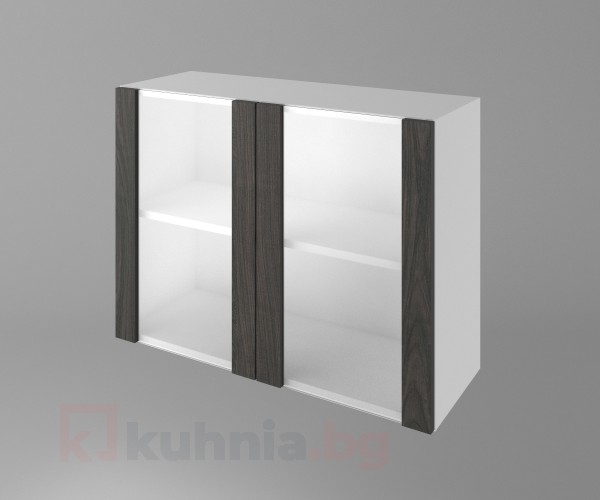 Шкаф с две остъклени врати