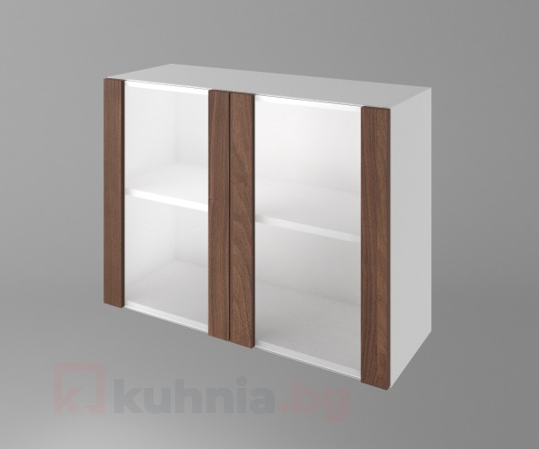 Шкаф с две остъклени врати