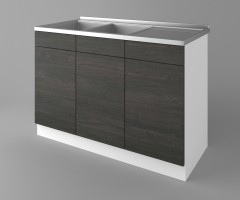 Долен кухненски шкаф с двукоритна мивка Вега 2