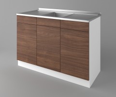 Долен кухненски шкаф с мивка - с две работещи чекмеджета Атлас 1