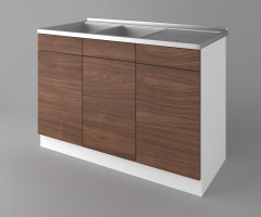 Долен кухненски шкаф с двукоритна мивка Атлас 1