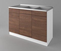 Долен кухненски шкаф с двукоритна мивка Атлас 2