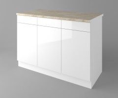 Долен кухненски шкаф с три чекмеджета и три врати Нарцис - Гланц 1