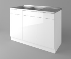 Долен кухненски шкаф с двукоритна мивка Нарцис - Гланц 2