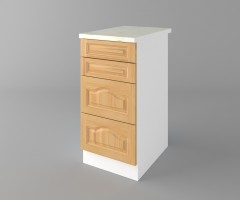 Долен кухненски шкаф с четири чекмеджета Астра - Натурална 1