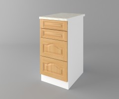 Долен кухненски шкаф с четири чекмеджета Астра - Натурална 3
