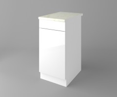 Долен кухненски шкаф с чекмедже и една врата Нарцис - Гланц 3