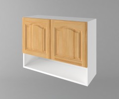 Горен кухненски шкаф с две врати и ниша Астра - Натурална 1