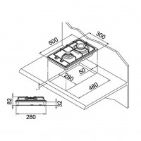 Газов плот за вграждане Eurolux - 4,0kW 2