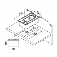 Фритюрник за вграждане Eurolux -2,3kW 2