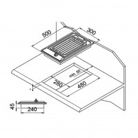 Грил барбекю за вграждане Eurolux - 2,4kW 2