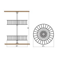 Кошница въртяща -за шкаф 500мм 2