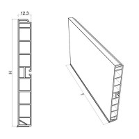 PVC цокъл за кухня - гладък 07C.180 2