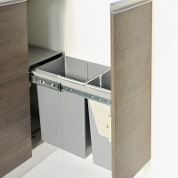 Кош за вграждане горно изтегляне с планка 20L+10L 2