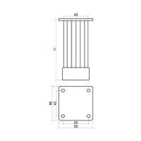 Регулируем алуминиев крак квадрат  1