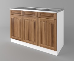 Долен кухненски шкаф с двукоритна мивка  Астра - Канела 2