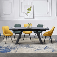Разтегателна трапезна маса GLOGOW - черна 8