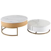 Комплект холни масички TAMPA 1 - бял + бук 7