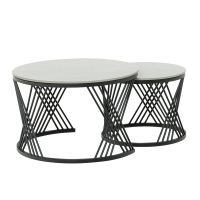 Комплект помощни холни масички FRESNO ДЕКО - сив 3