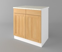 Долен кухненски шкаф с две чекмеджета и две врати Калатея - Натурална 2