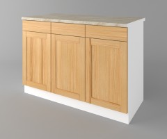 Долен кухненски шкаф с три чекмеджета и три врати Калатея - Натурална 2