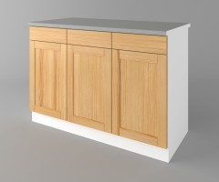 Долен кухненски шкаф с три чекмеджета и три врати Калатея - Натурална 4