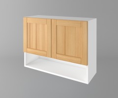 Горен кухненски шкаф с две врати и ниша Калатея - Натурална 1