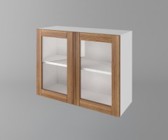 Горен кухненски шкаф с две врати за стъкло Калатея - Канела 1