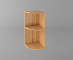 Горен кухненски шкаф за външен ъгъл Калатея - Натурална 1