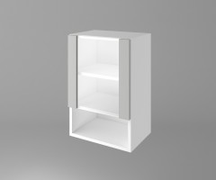 Горен кухненски шкаф с една врата със стъкло и ниша Мирта 1