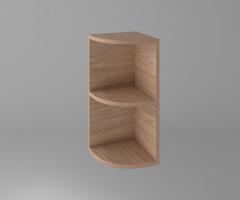 Горен кухненски шкаф за външен ъгъл Поларис 1