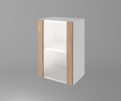 Горен кухненски шкаф с една остъклена врата Поларис 1