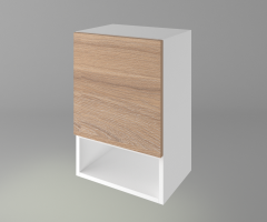 Горен кухненски шкаф с една врата и ниша Поларис 1