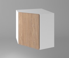 Горен кухненски шкаф за вътрешен ъгъл с една врата Поларис 1