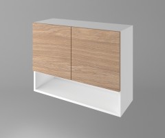 Горен кухненски шкаф с две врати и ниша Поларис 1