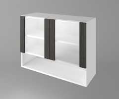 Горен кухненски шкаф с две остъклени врати и ниша Вега 1