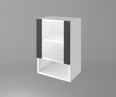 Горен кухненски шкаф с една врата със стъкло и ниша Вега 1